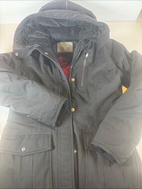 women’s black ATHLETA Hooded Winter Coat - Classic Parka